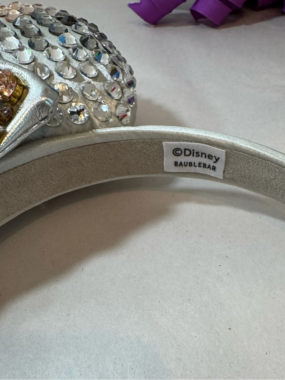 Minnie Mouse Silver Crystal Ear Headband for Adults by BaubleBar